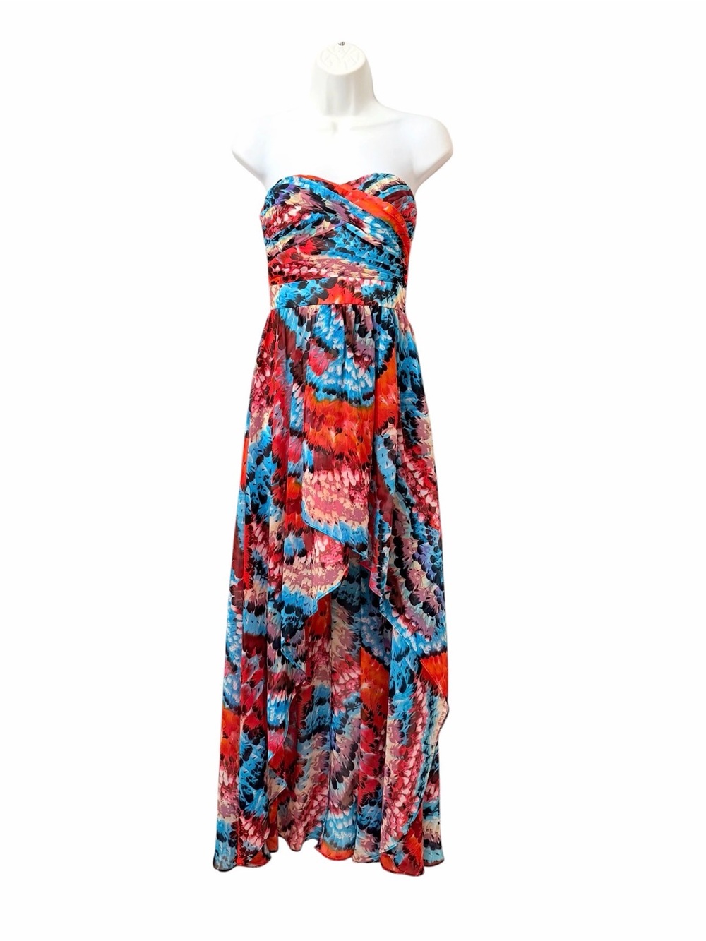 Aqua Strapless NWT Multicolor High Low Dress Size 2